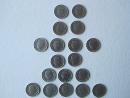 20 Rappen Schweiz, 1930 - 1939, Lot 18 Stk.