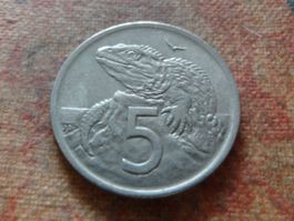 NOUVELLE-ZEALAND   5  Cents   1969  (G-B)  (P)