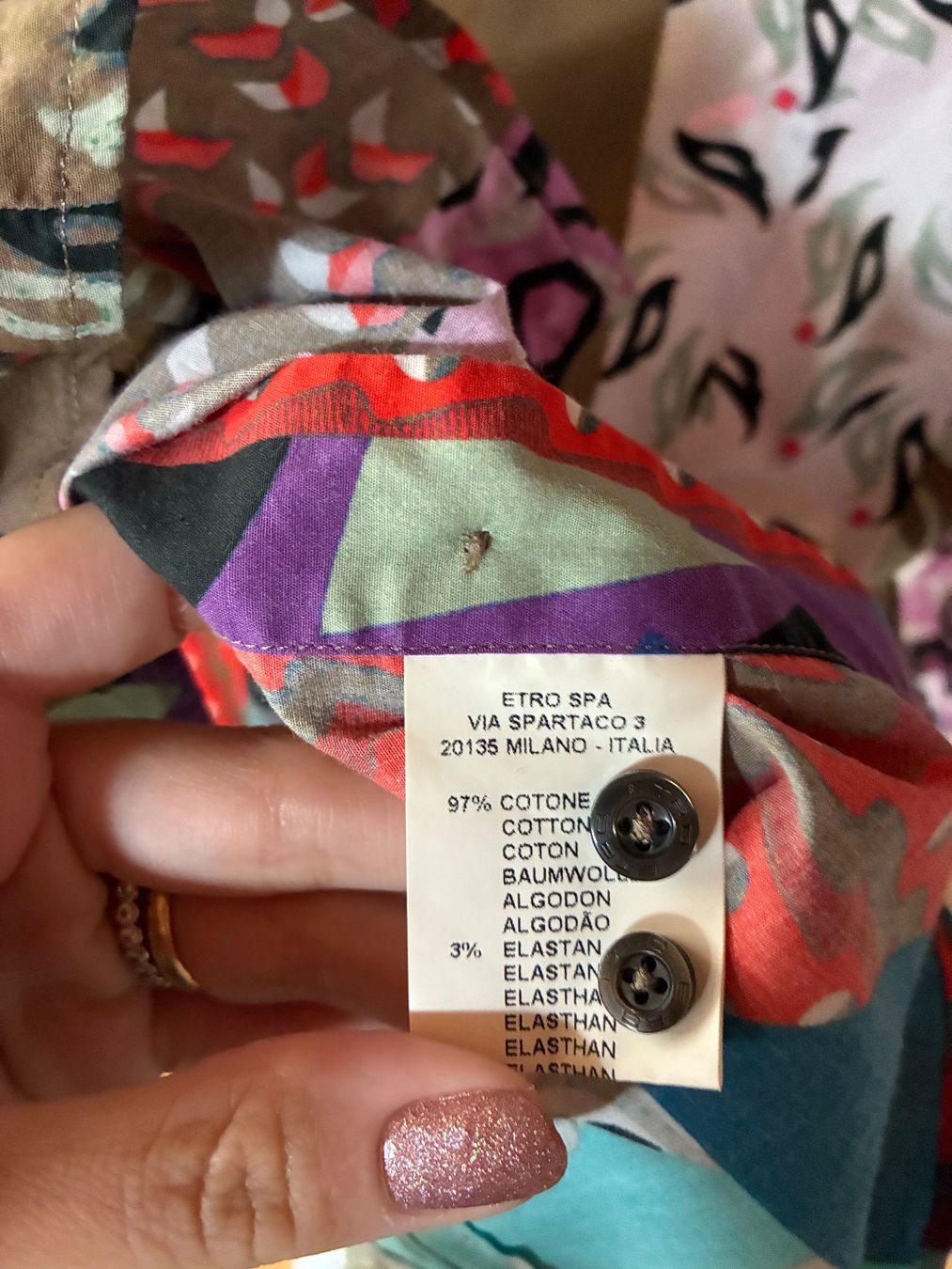 Etro Blusen: Etro Paisley Multicolor Button Down Shirt Hemd – Gebraucht aus Münchenstein von B771 7