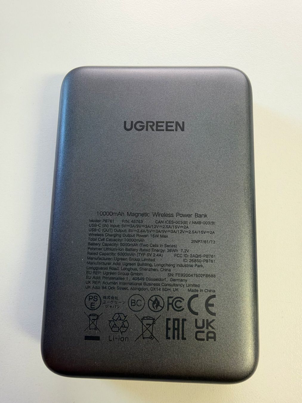 Ugreen Batterie: Batterie externe Ugreen 10000 mAh – Usato da Basse-Nendaz venduto da maytainf 1