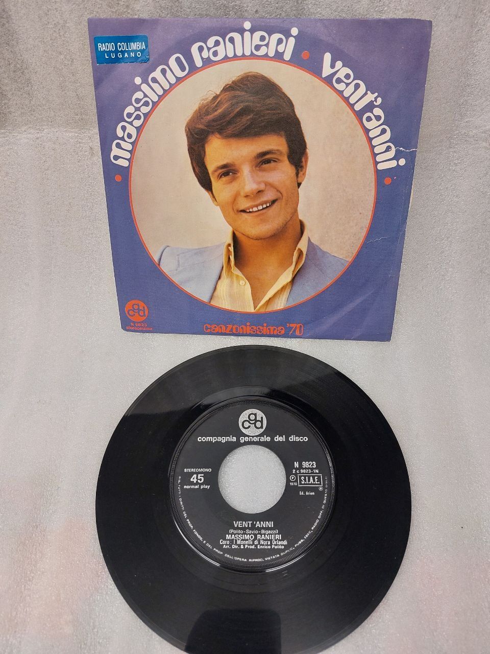 Dischi in vinile: Massimo Ranieri – Vent'Anni - Vinile 1970 – Usato da Pambio Noranco venduto da TREBORLOP
