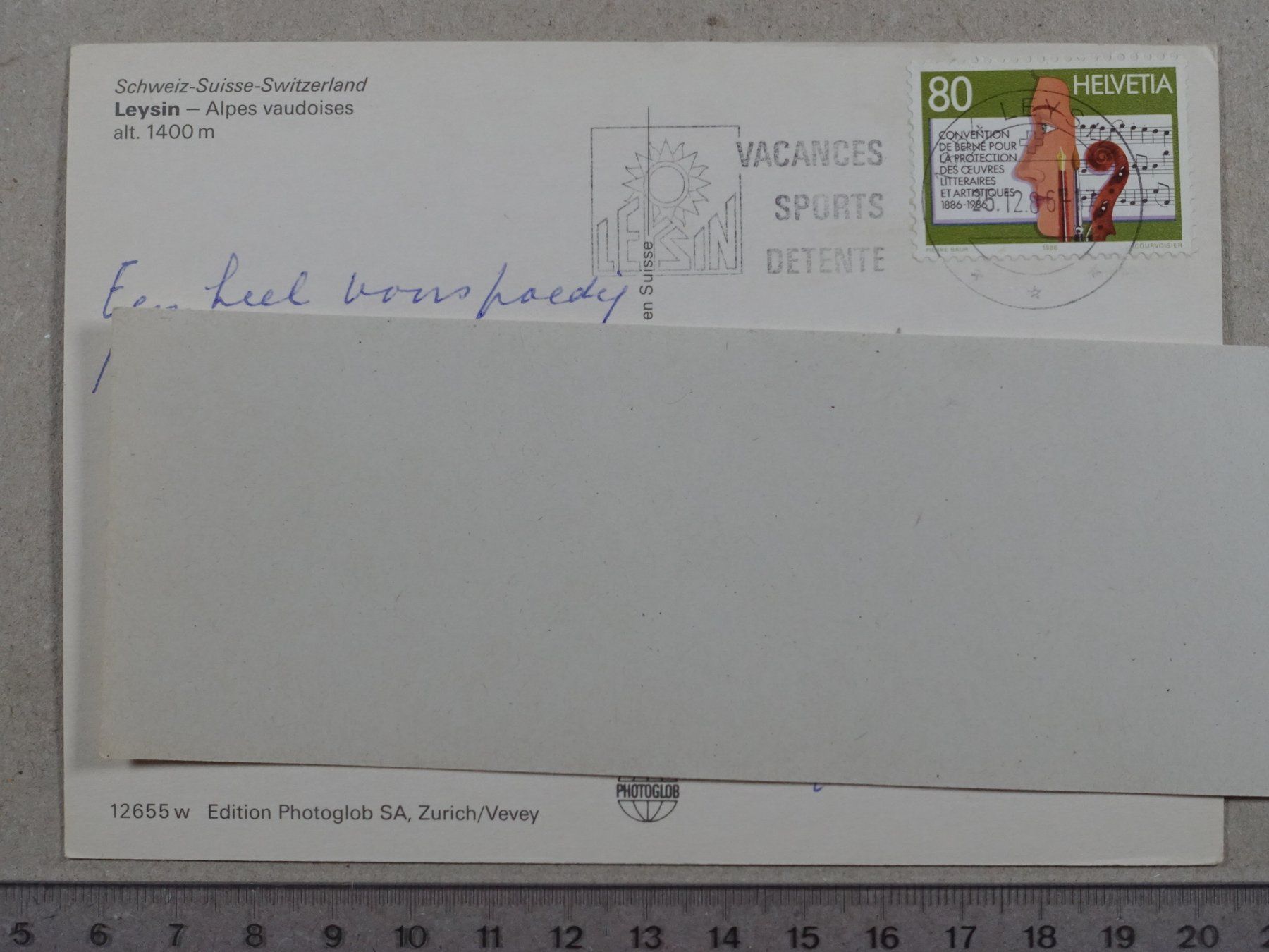 Cartoline postali: Leysin, 1986 – Usato da Lenzburg venduto da fh1 1
