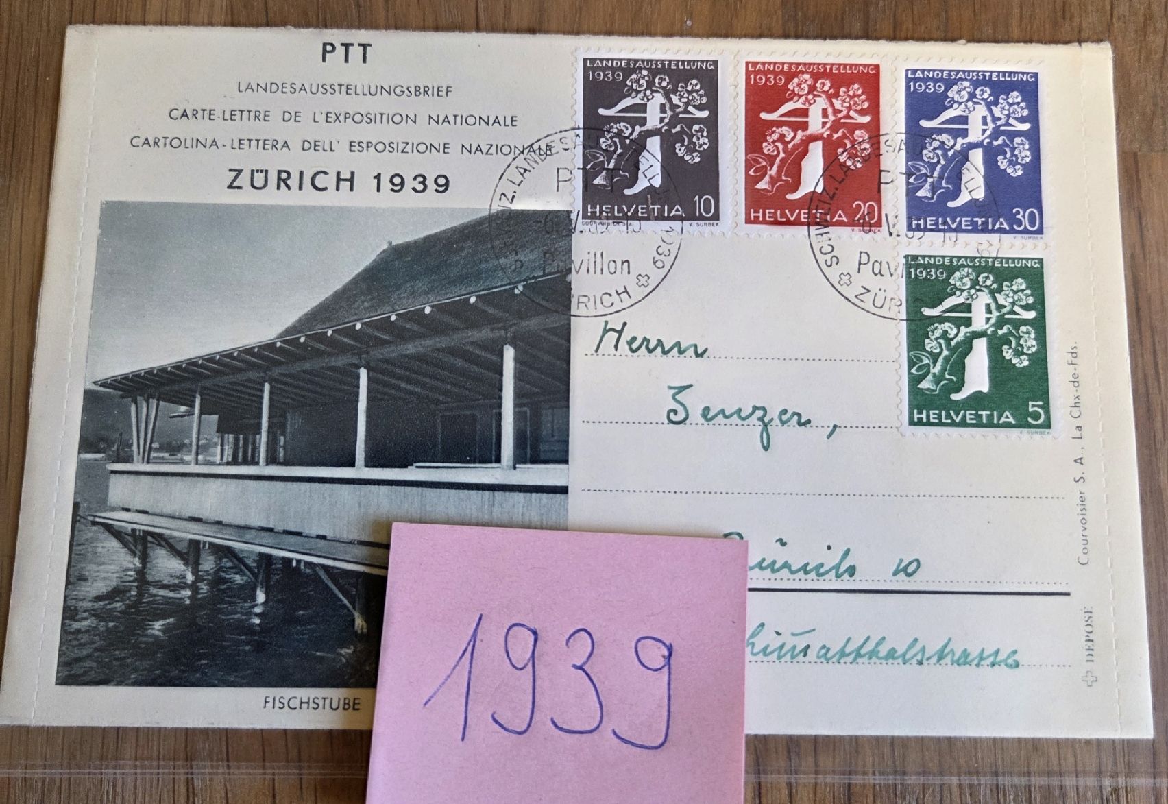 Alle Briefmarken: Alte Ansichtskarte Zürich Landesausstellung 1939, Top! – Gebraucht aus Stans von Ducati16