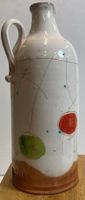 Oel-Flasche aus glasierter Keramik signiert/2012
