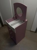 Pink Kids Bedside Table with Mirror and Drawers!