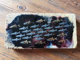 Wandplatte von Börje Skohg aus Keramik/Steingut, Gustavsberg