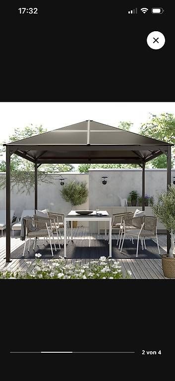 Tende & Padiglioni: Pavillon, 300x300cm schwarz 3x3m – Usato da Kriens venduto da info.orph 1
