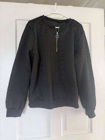 Pullover schwarz mit Reissverschluss Grösse XXL neu