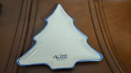 Piatto in porcellana biancoblu "albero" Vanini