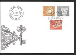 FDC Teilserie 537/539/540 ET 15.2.1973