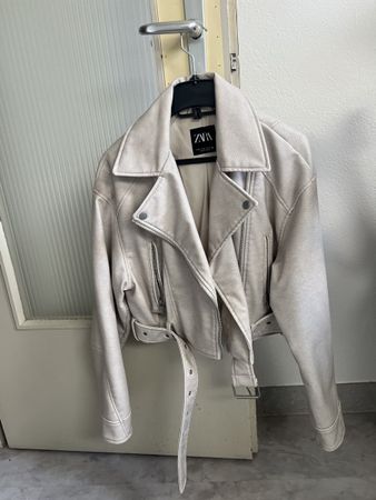 Zara Lederjacke Kunstleder Gr. M beige