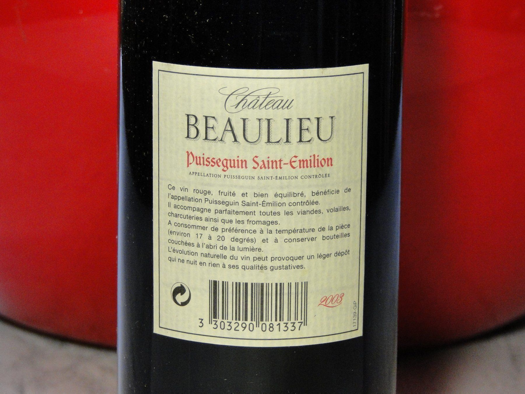 Vino: Rar Château Beaulieu 2003er – Nuovo (secondo la descrizione) da Emmenbrücke venduto da Ulisse-22 1