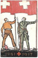 Bundesfeier-Postkarte Nr. 17 gestempelt Olten 27.7.1917