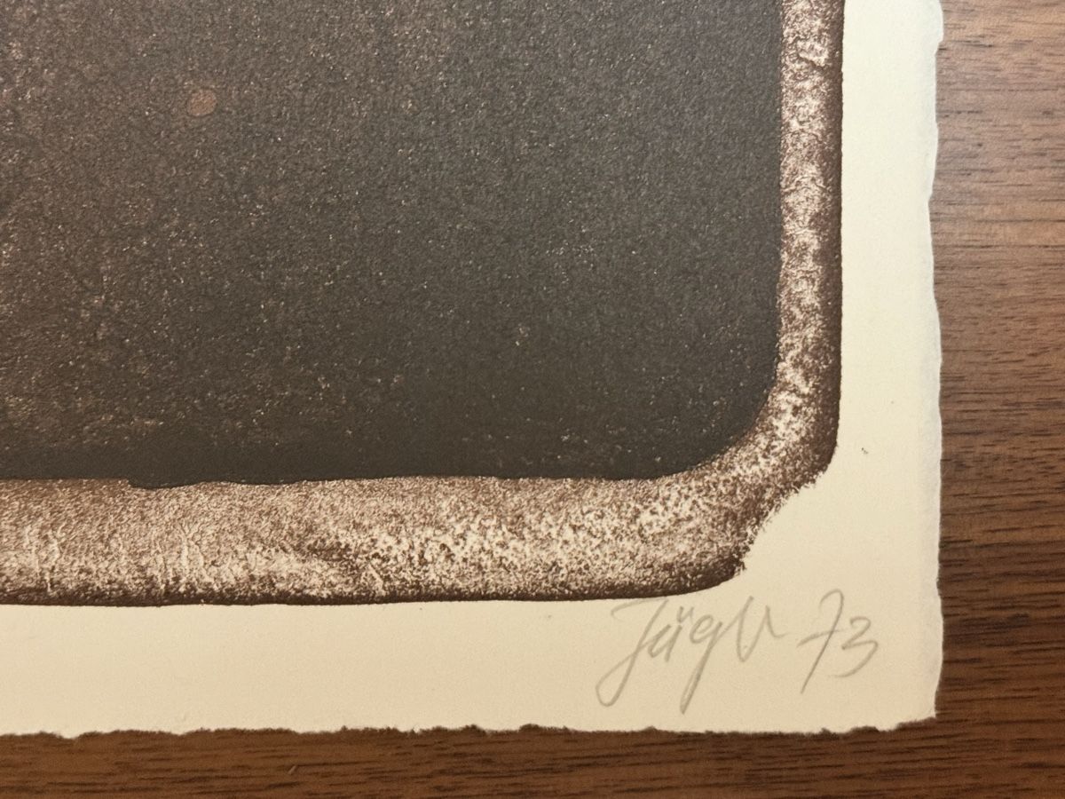 Grafica & Litografie: Bernhard Jaeger: "Kastenkopf" 1973, Original Lithographie – Usato da Solothurn venduto da NUVICO 3