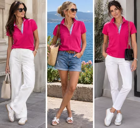 Polo Shirt Finery pink Grösse S Made in Italy guter Zustand