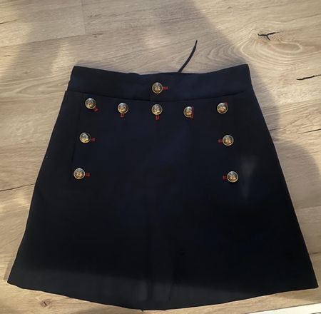 Navy Sailor mini skirt IT38 EUXS Vintage