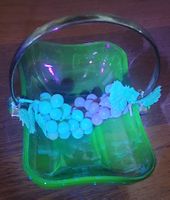 Antiker Uranglas-Korb – Aubergine – UV-reaktiv (365/395nm)