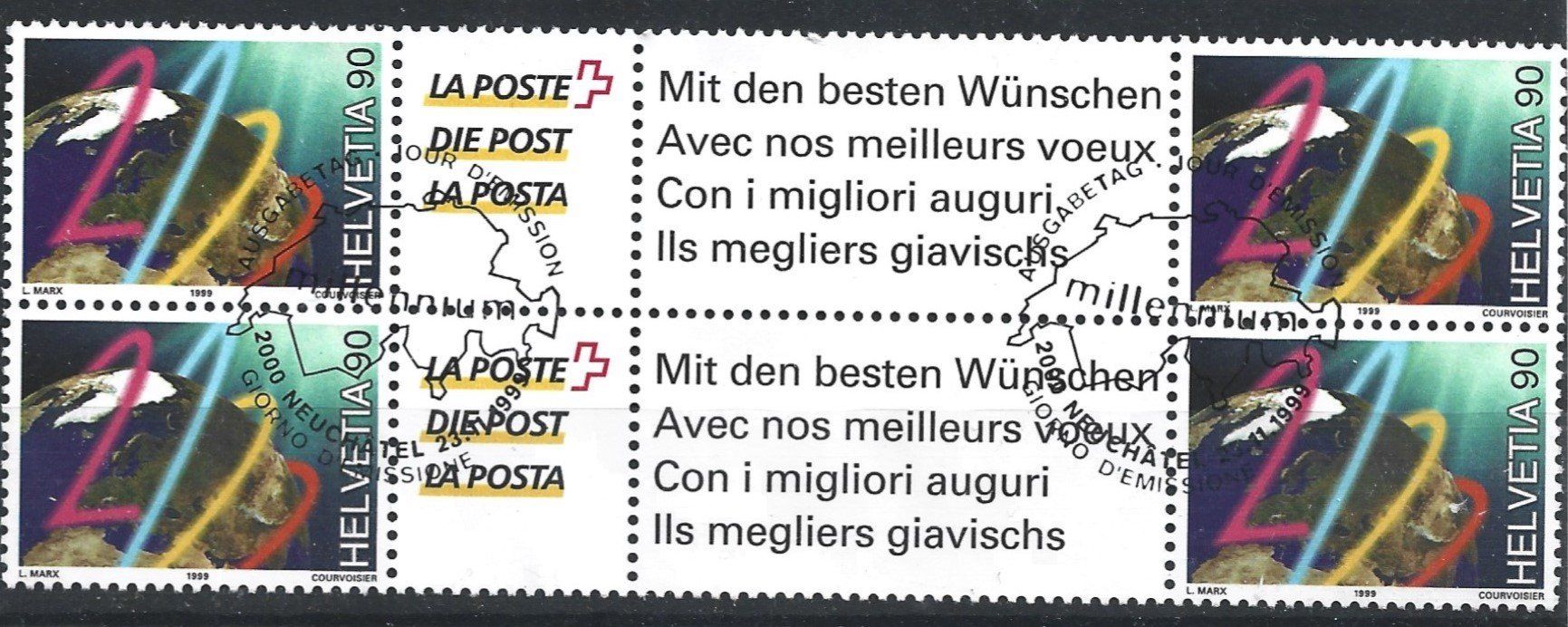 Tutti i francobolli: 1999 Schweiz – Usato da Trübbach venduto da Sammer51
