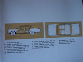 Prospekt Tech Daten Mercedes-Benz 250SE 1960er