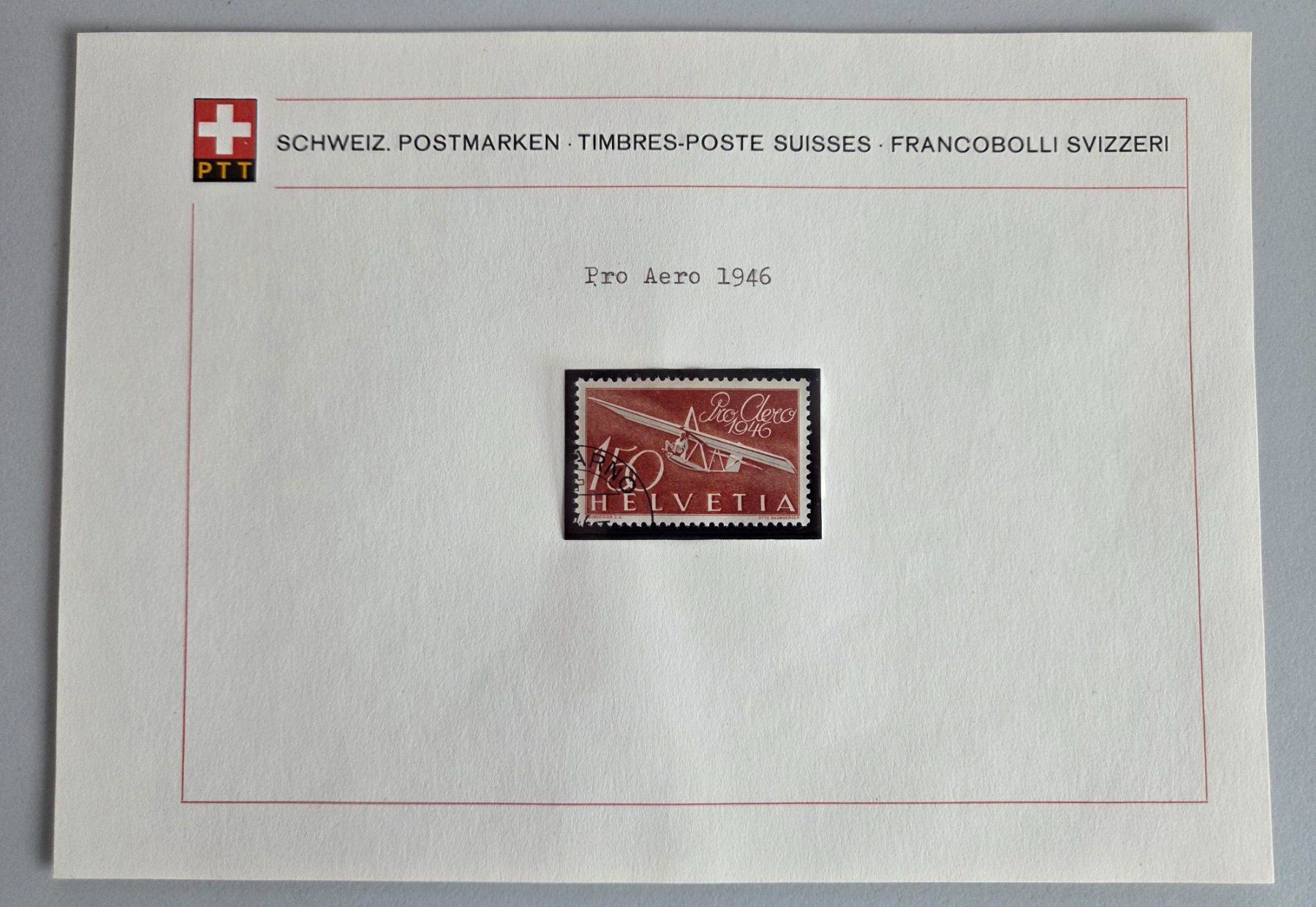 Tutti i francobolli: Pro Aero 1946, Schweizer Briefmarke, Top! – Usato da Luzern venduto da Kartenansicht
