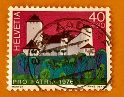Nr.B 172 Murten Pro Patria GESTEMPELT 