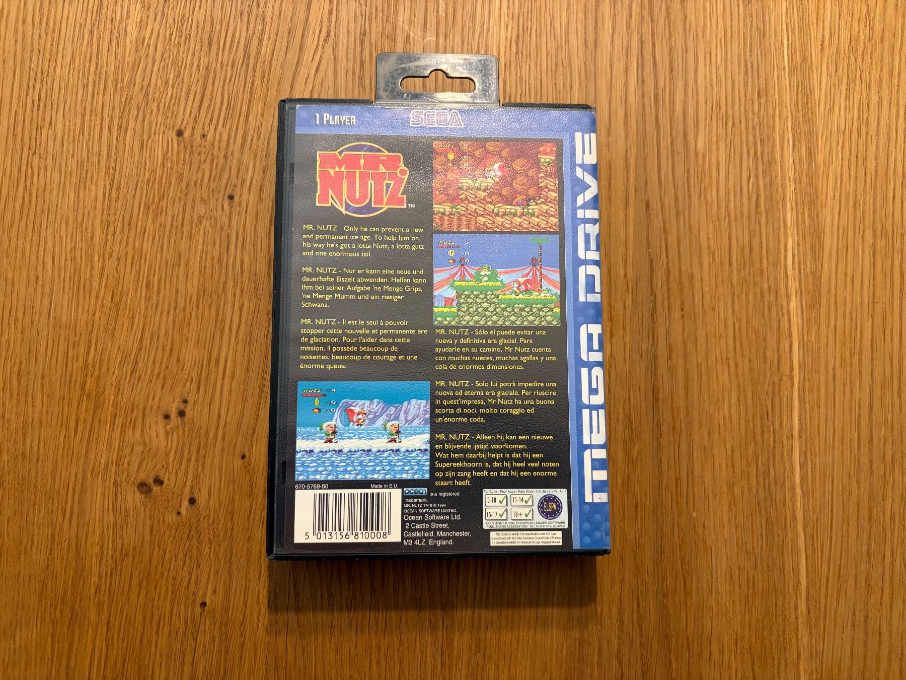 Jeu SEGA Mega Drive - MR NUTZ - Version Complète (boîte, Notice) - Bon état