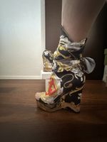 Dolce&Gabbana Multicolor Silk Scarf Open Toe,Wrap Wedge,GR39