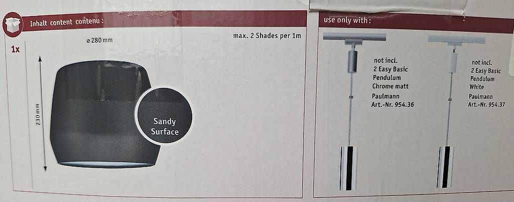 Paralumi: Lampenschirm Urail 2Easy Pirm Paulmann – Nuovo (secondo la descrizione) da Biberstein venduto da jas014 1
