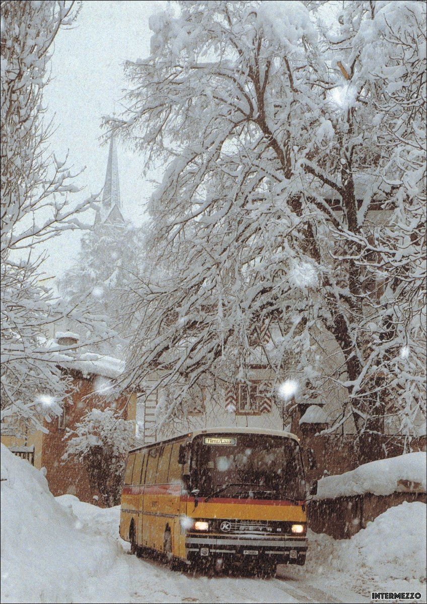 Cartoline postali: Postauto // Setra Tamins GR Winter 1999 – Usato da Basel venduto da intermezzo12