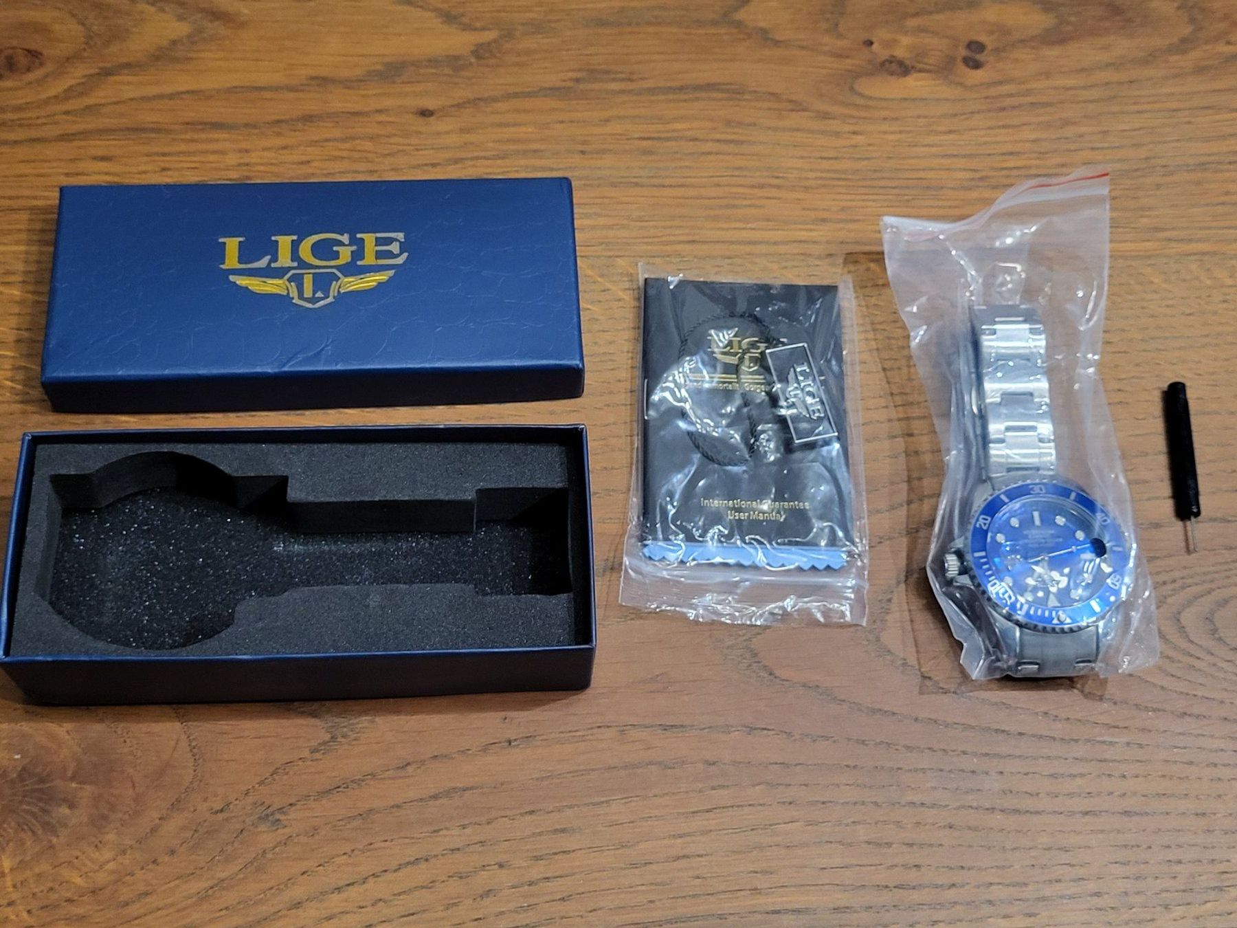 Uhren: Armbanduhr blau, LIGE – Neu (gemäss Beschreibung) aus Uster von gurust 2