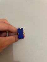 Bague rectangulaire en lapis-lazuli métal doré
