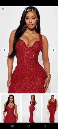 Abendkleid Pailette Fashion Nova NEU ***