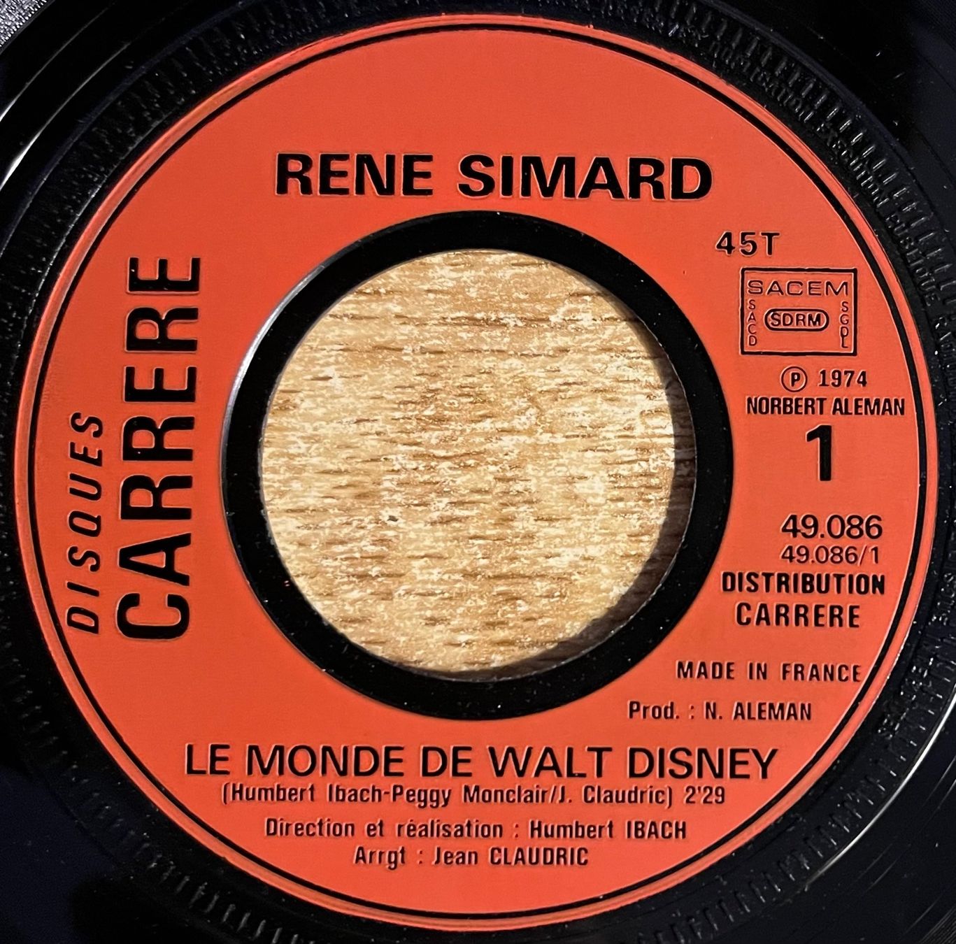 Dischi in vinile: RENE SIMARD - LE MONDE DE WALT DISNEY – Usato da Bussigny venduto da vinyl-pas-cher 2