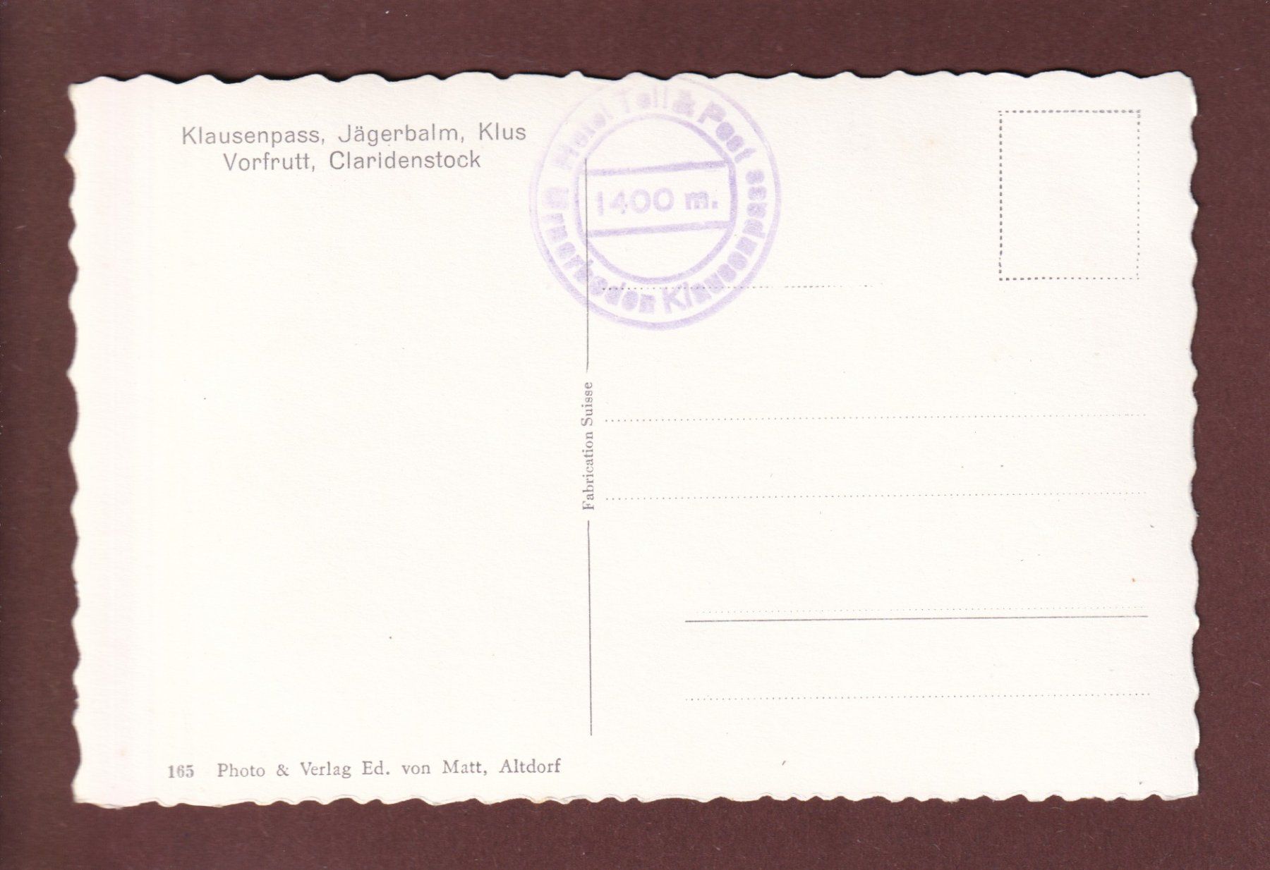Cartoline postali: KLAUSENPASS - Kühe – Usato da Pully venduto da nicecards 1