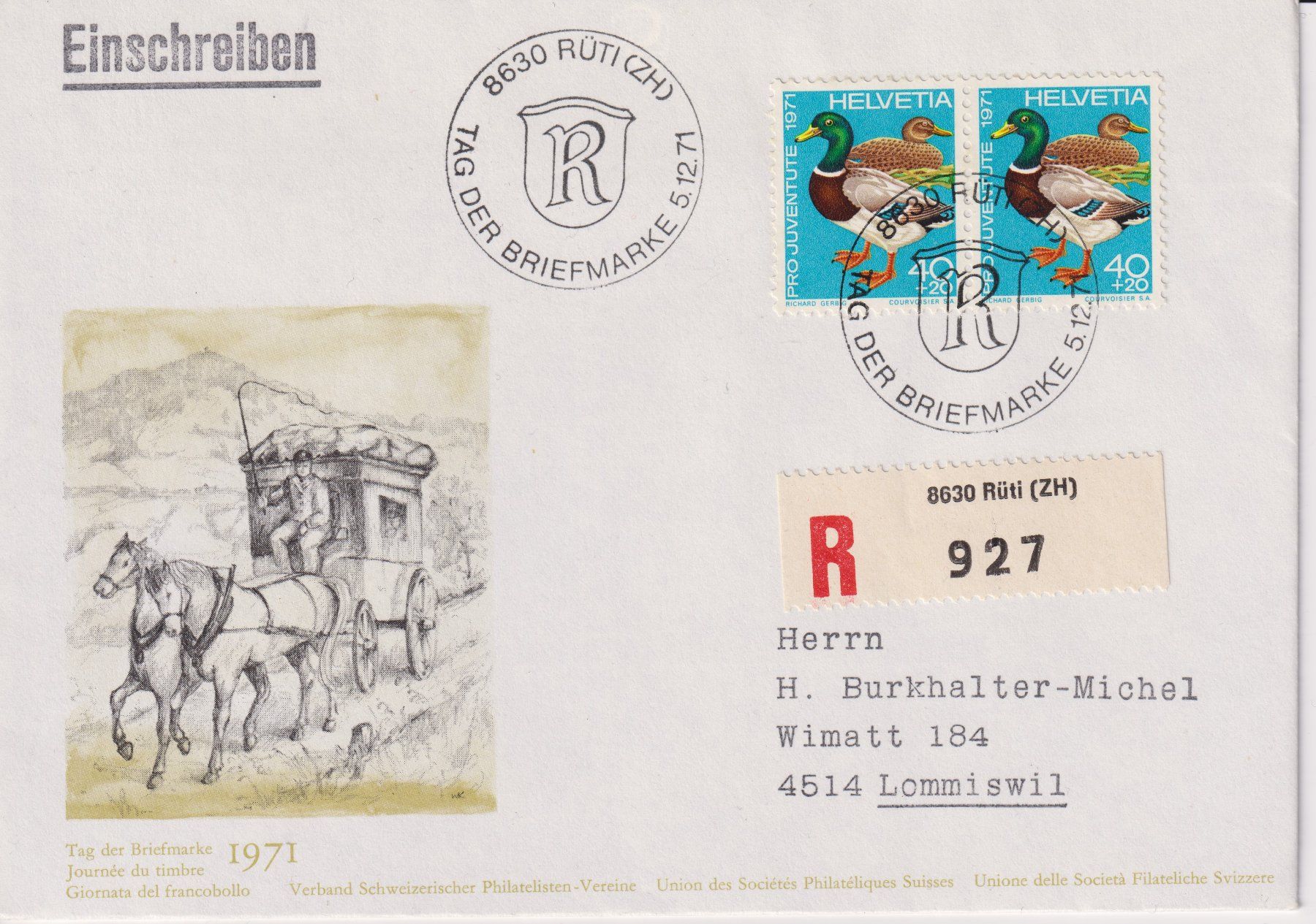 Tutti i francobolli: Tag der Briefmarke 1971 – Usato da Bellach venduto da qsearch 1