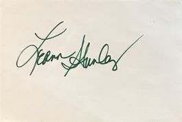 Leann Hunley Autogramm signiert Karte 10x15cm