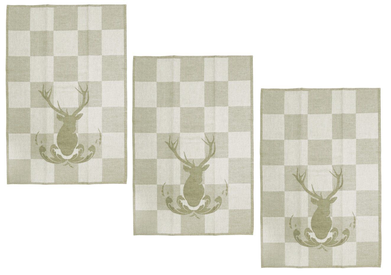 Strofinacci: STEINLIN Küchentuch Hirsch - 3er-Set – Nuovo e nell'imballaggio originale da Kägiswil venduto da pebart