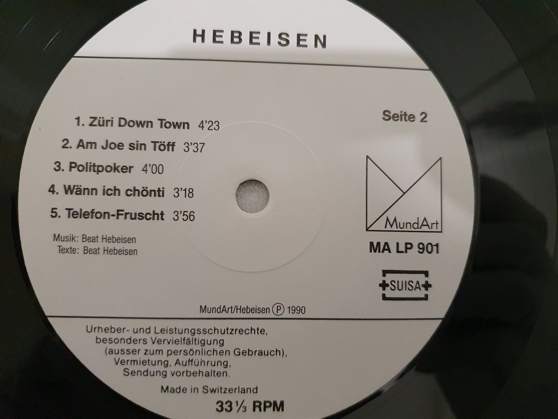Vinyles: Hebeisen – Hebeisen – D'occasion à Uster par Vinyl-Leidenschaft 5