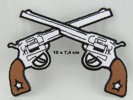 REVOLVER - Aufnäher - Aufbügler - Stickerei - 10x7,4cm