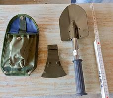 Camping Set Klappspaten mit Axt Aufsatz NEU