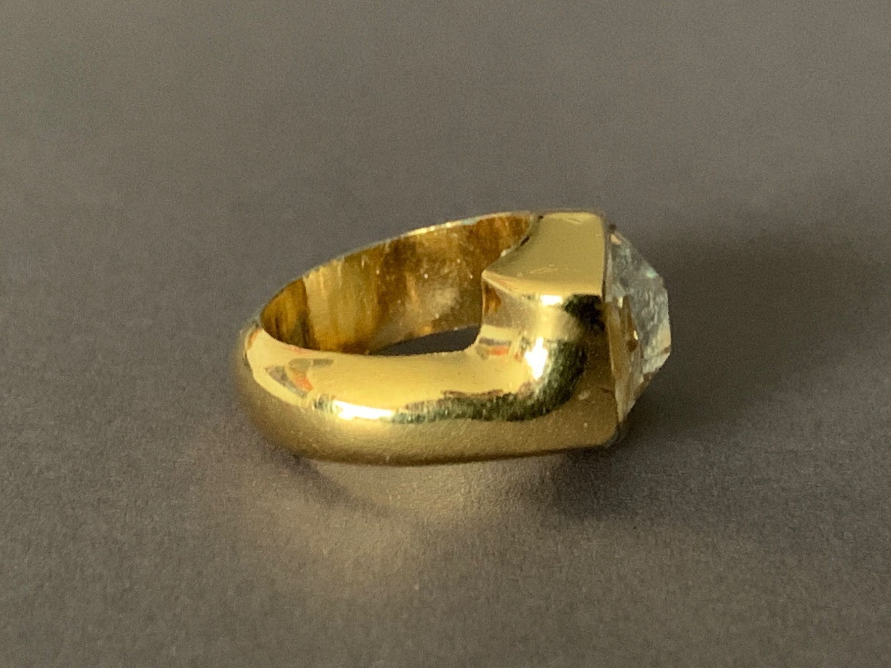 Bagues: Vergoldeter ring 6 kant (rg 56) – D'occasion à Dittingen par Bijoubelle 7