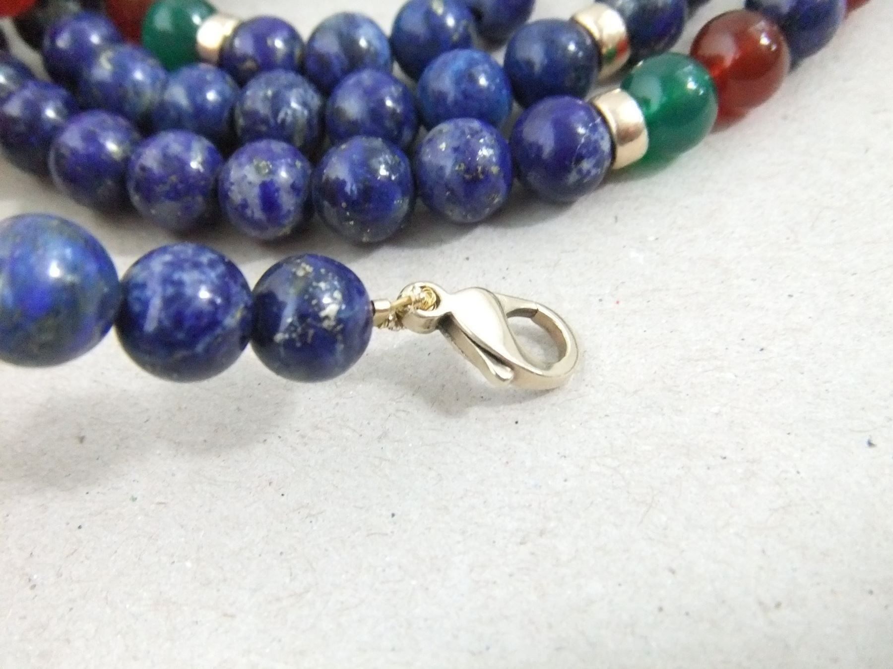 Catenine: Lapislazuli Kette - 375 Gold 9CT – Usato da Esslingen venduto da eintagammeer 7