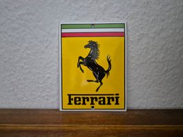 Emailschild Ferrari Garage Logo Werkstatt Oil Emaille Schild