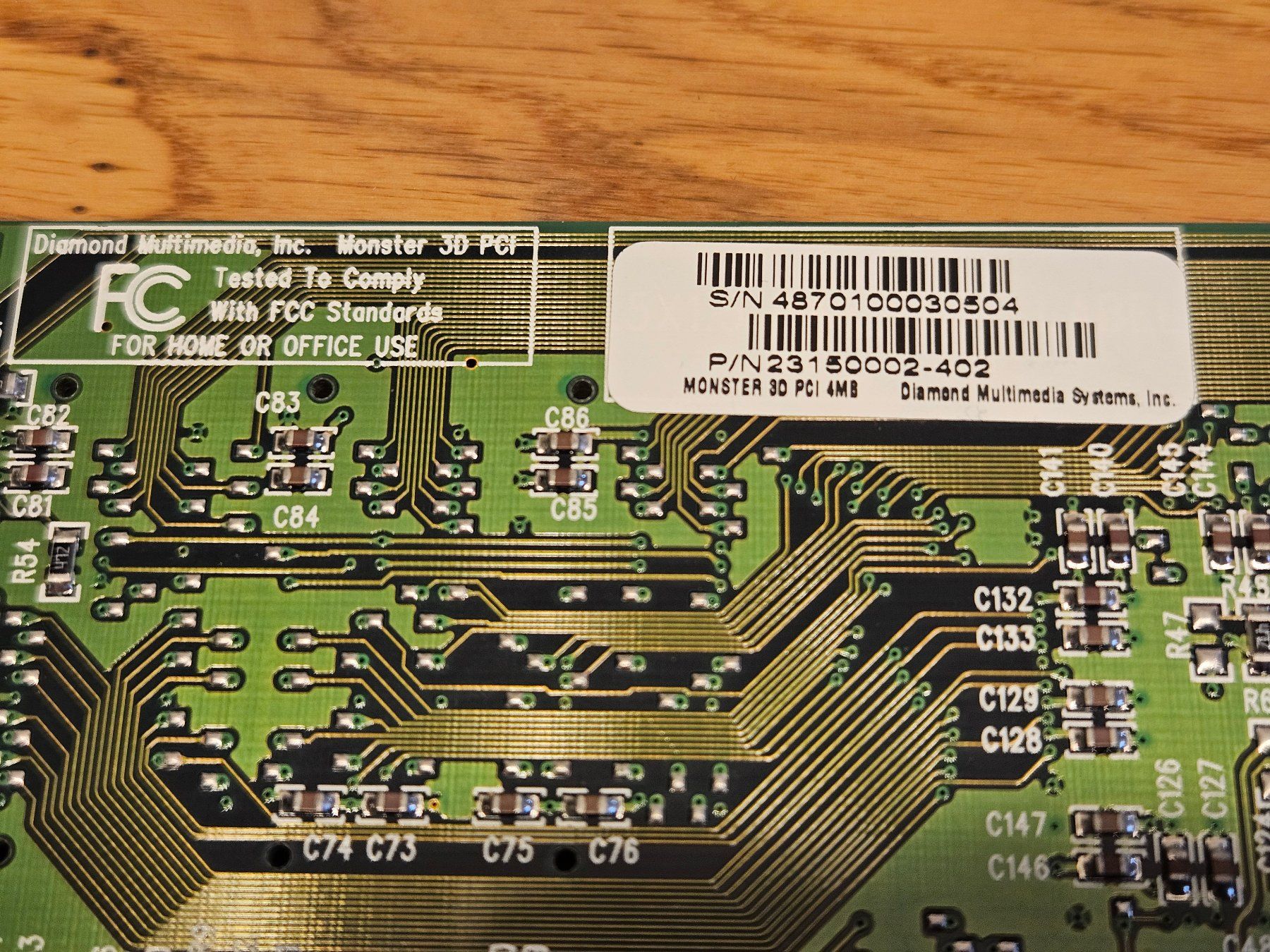 Schede grafiche: Diamond Monster 3DFX Vodoo 1 - 4MB - PCI – Usato da Reinach BL venduto da doctor_gonzo 3