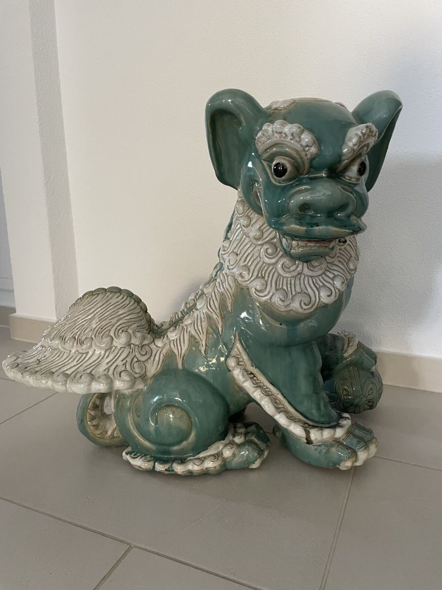 Statuette: Chinesischer Wächterlöwe Keramik antik – Usato da Lindau venduto da Gybsi0 5