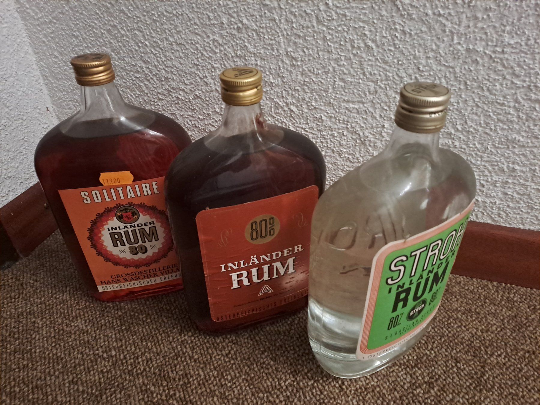 Spiritueux: Stroh Rum 80%, 3 Stk. Abholen – Neuf (Voir description) à Wängi par Raettli10