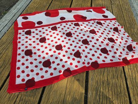 Tuch Marc O'Polo Tupfen rot/weiss Wolle