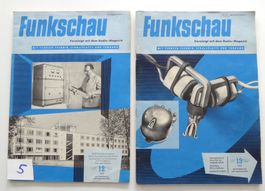 Funkschau Heft Nr. 12 und 13 Juni 1959 je ca 40 Seiten