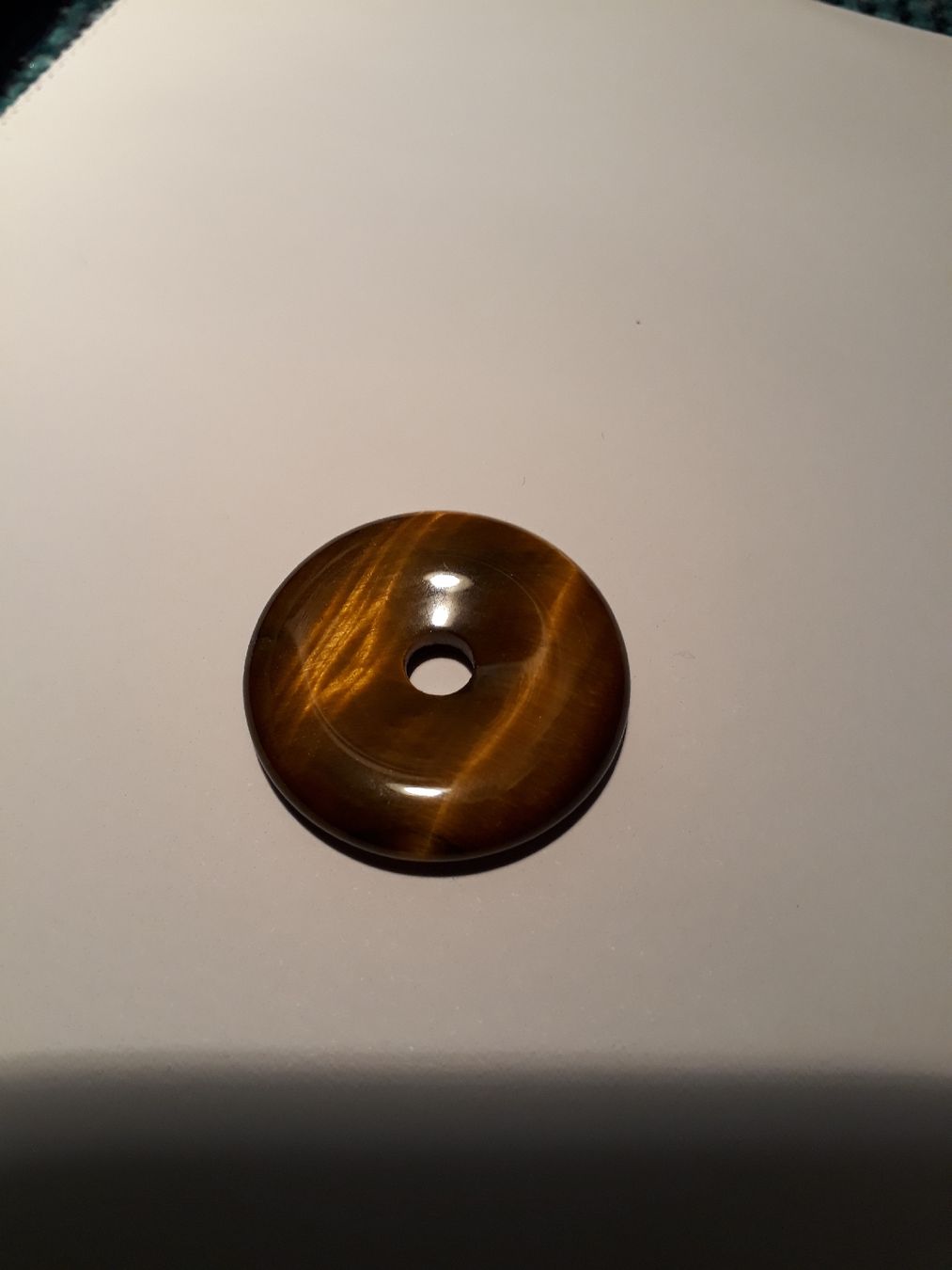 Minerali & Pietre curative: Tigerauge Pi-Ring oder Donut – Nuovo e nell'imballaggio originale da Zürich venduto da Gillheri 2