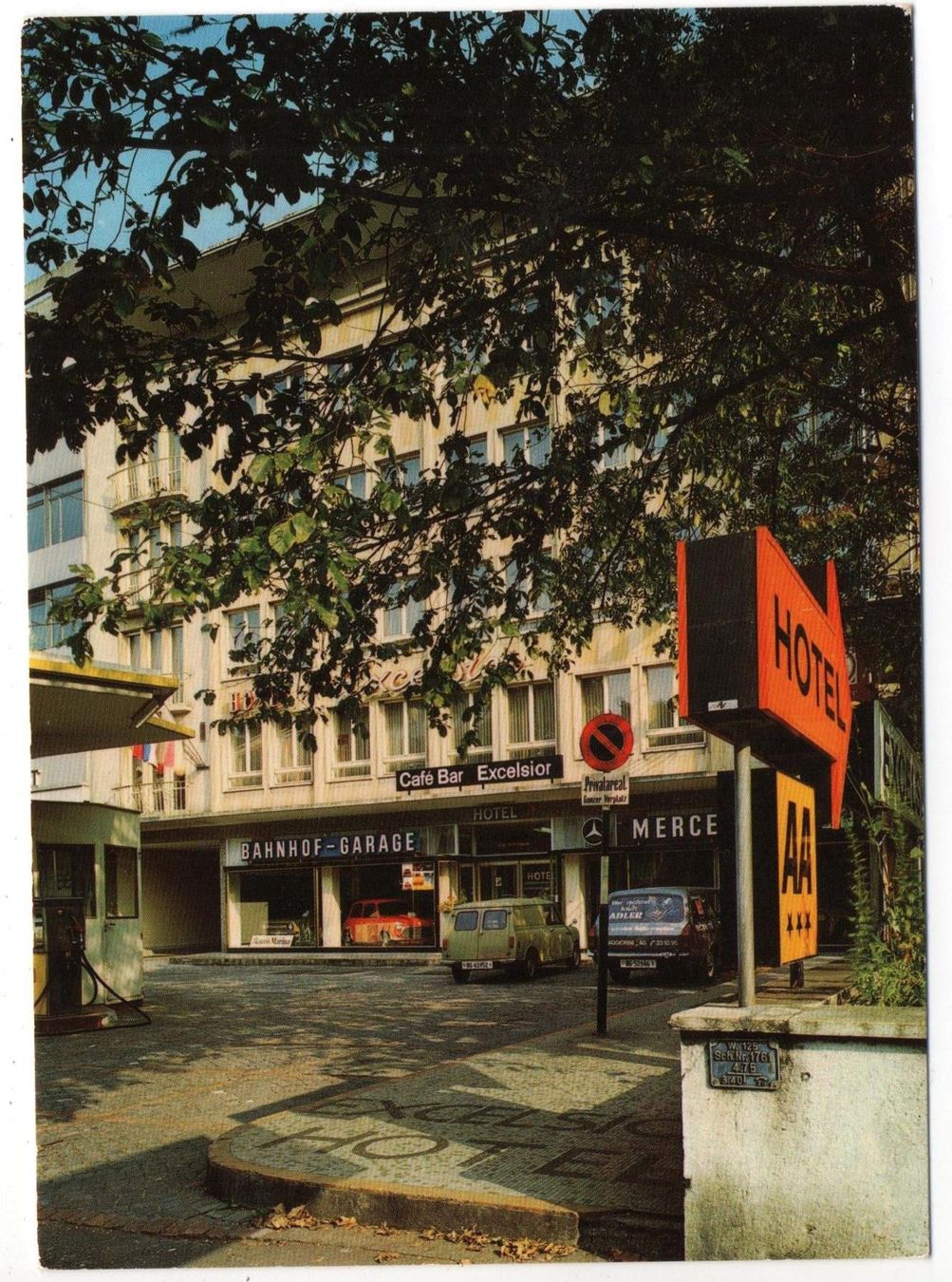 Cartoline postali: BASEL Hotel Excelsior, Garage, Auto, Tankstelle – Nuovo (secondo la descrizione) da Jona venduto da philajona